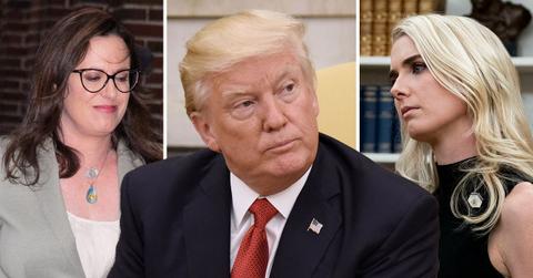 Maggie Haberman, Donald Trump and Natalie Harp