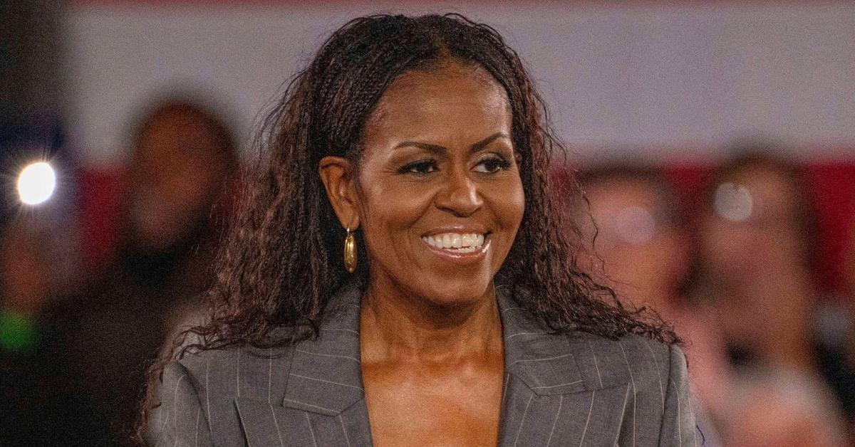 Source: MEGAMichelle Obama joked that men would turn childbirth into a competitive 'Birth Olympics' if they could experience labor.