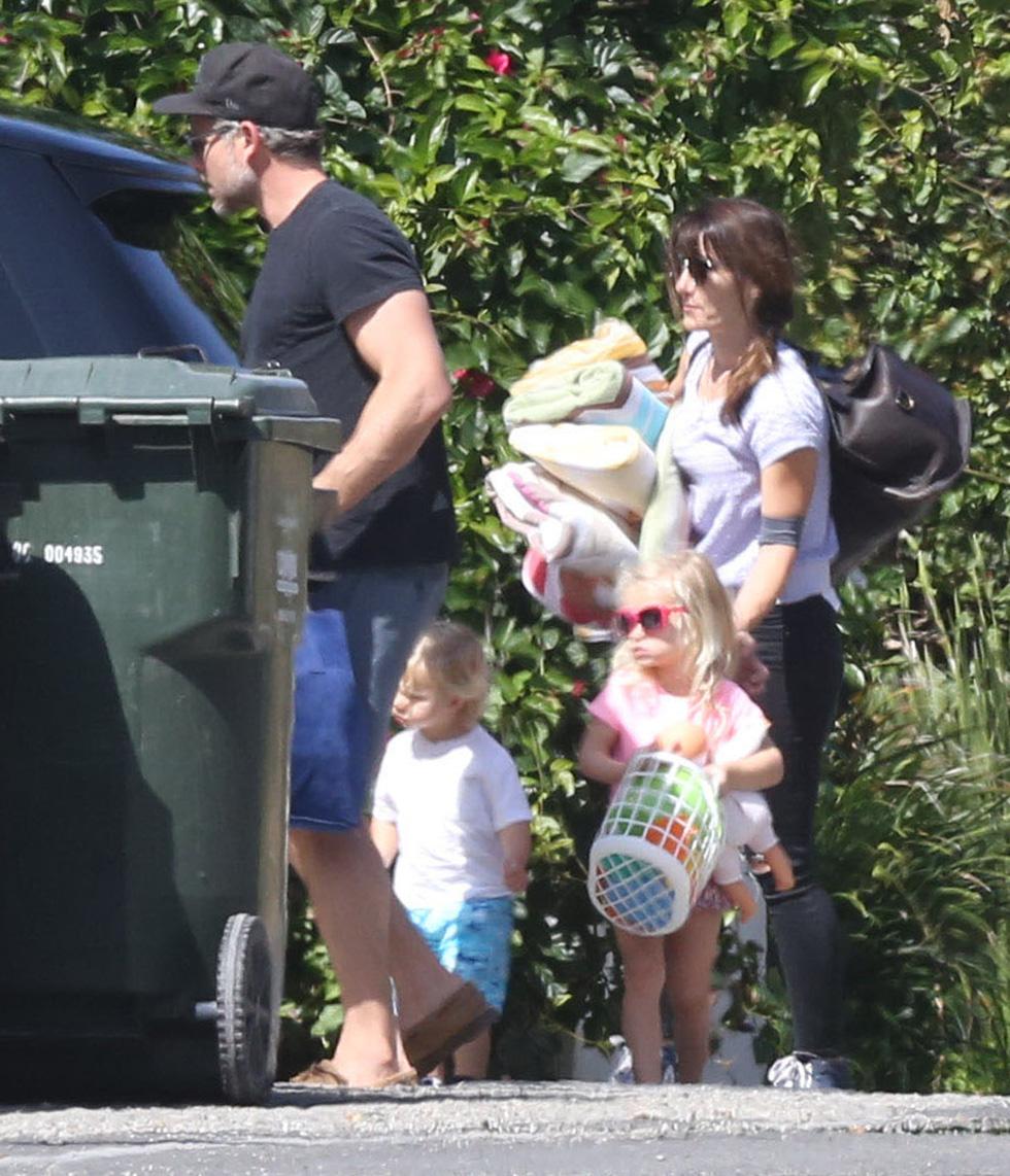 Eric Johnson Spends The Day On The Beach With His Kids