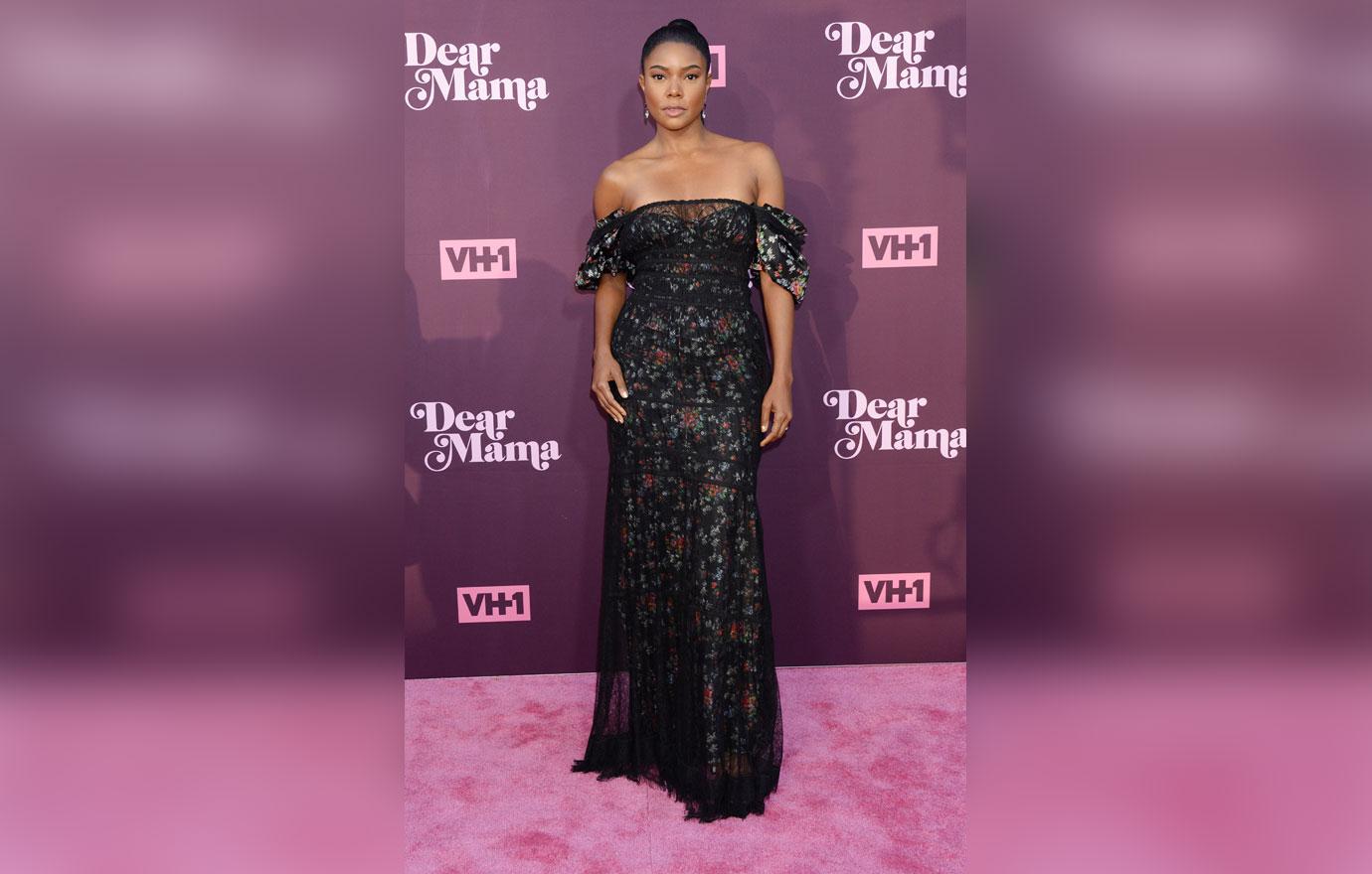 Gabrielle Union black maxi dress