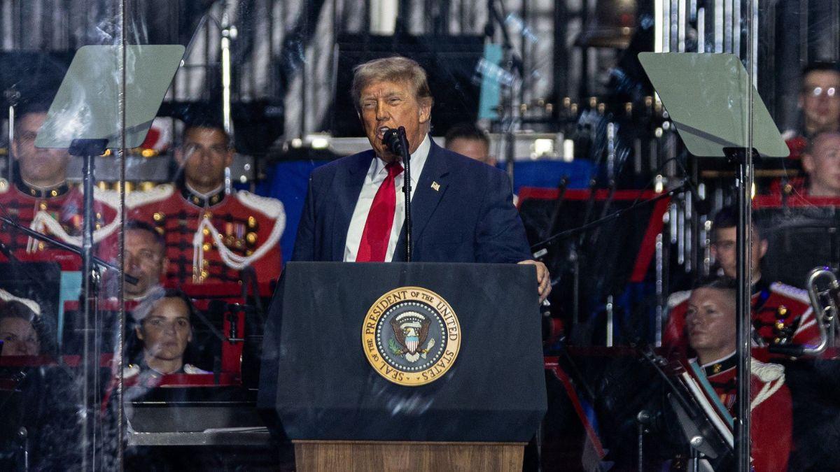 Image of Donald Trump and his allies praised the event's success despite attendance concerns.