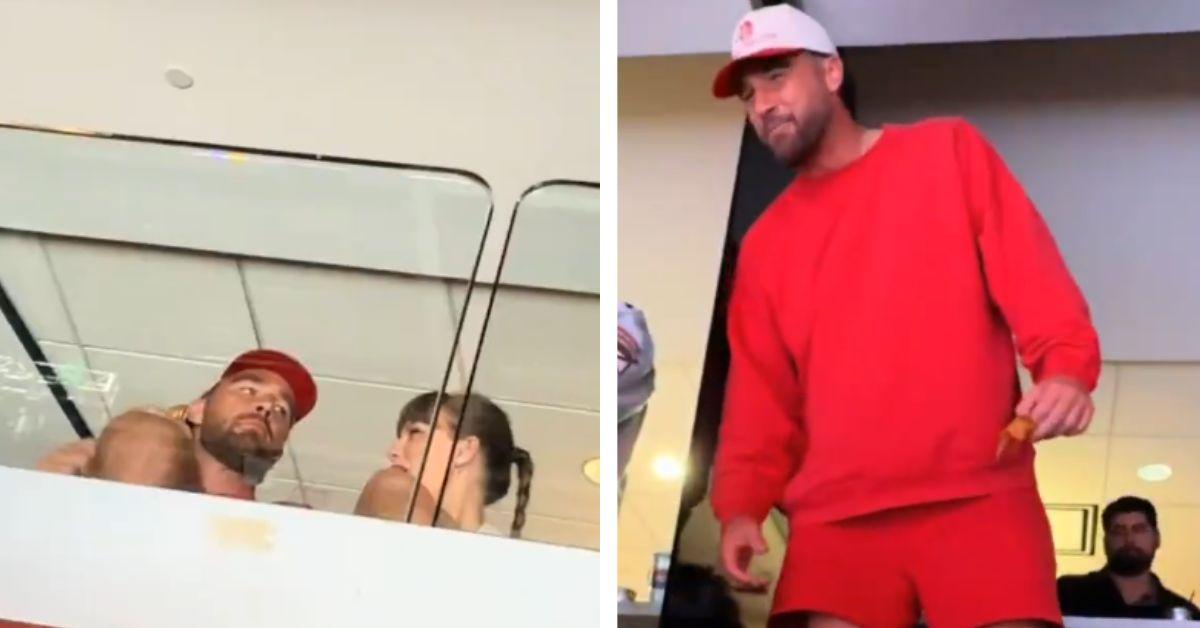 image of An old video of Travis Kelce in tight shorts resurfaced online.