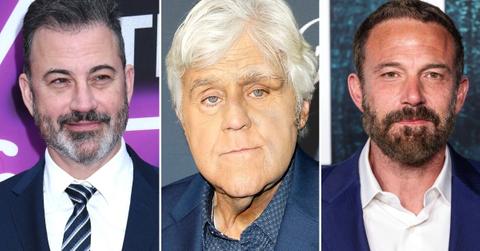 photo of Jimmy Kimmel, Jay Leno and Ben Affleck