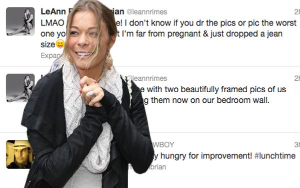 Leann rimes pregnant denial twitter 1