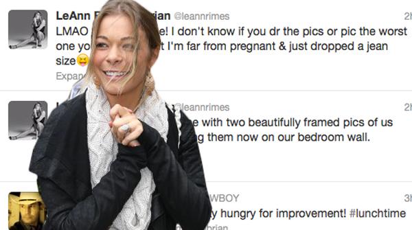 Leann rimes pregnant denial twitter 1