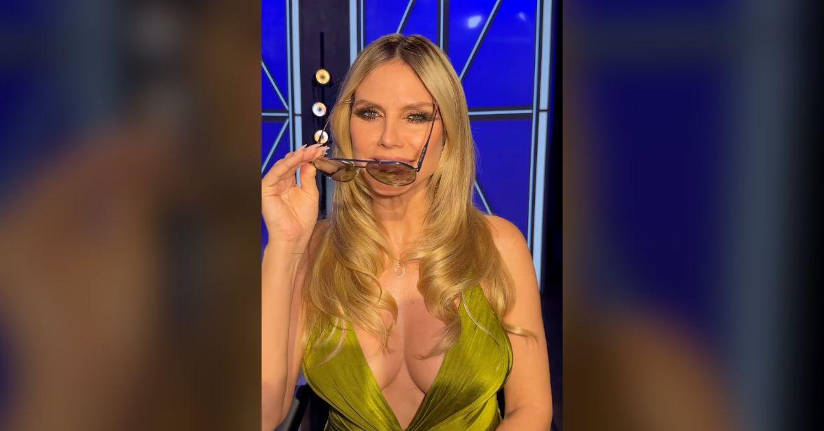 Image of Heidi Klum nearly had a nip slip in a sultry look.