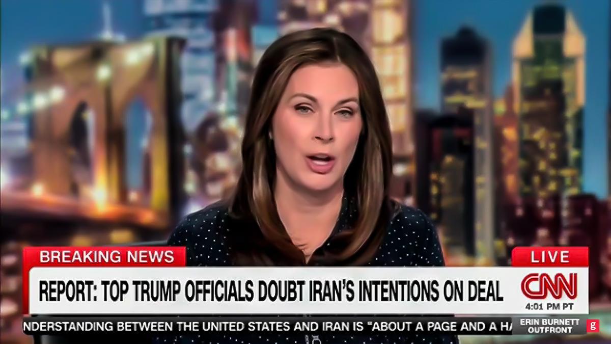 Photo of CNN’s Erin Burnett agreed with a Fox News host's take on if Donald Trump should released the U.S.-Iran peace agreement.