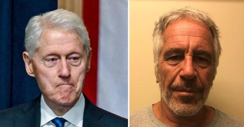 Split photo of Bill Clinton and Jeffrey Epstein.