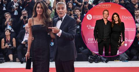 Image of Amal and George Clooney, Rande Gerber and Cindy Crawford