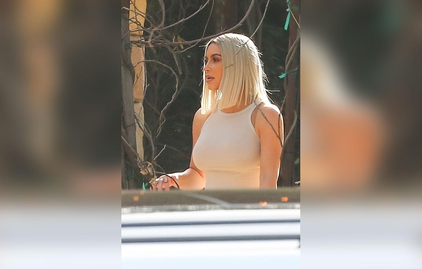 *EXCLUSIVE* The Kardashian sisters get busy filming in Malibu