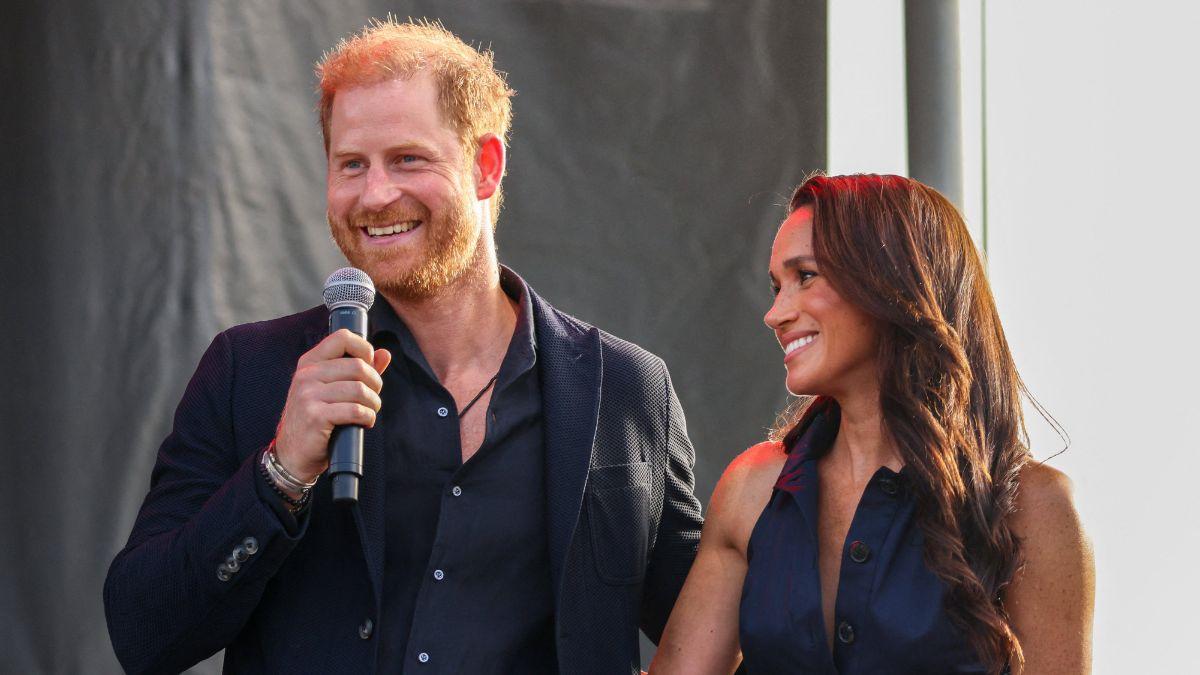 Photo of Prince Harry and Meghan Markle.