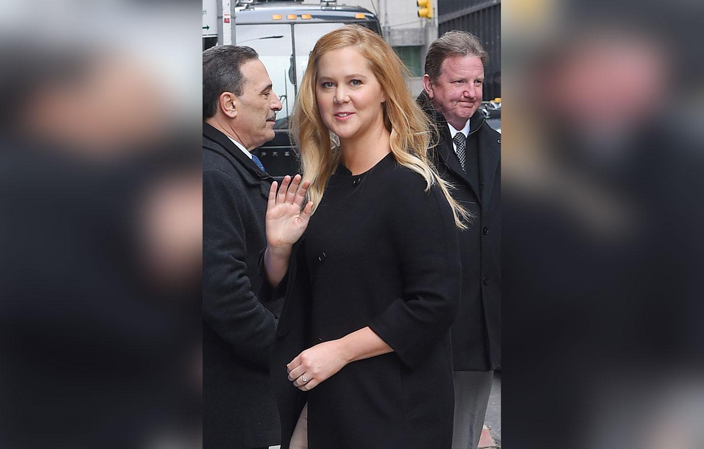 Newlywed Amy Schumer stops by the Stephen Colbert