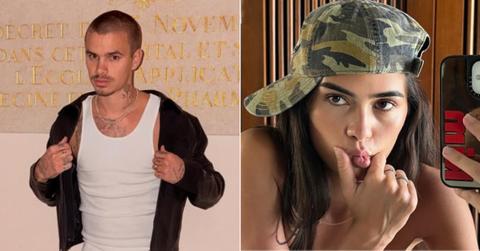 Photo of Romeo Beckham and Kim Turnbull