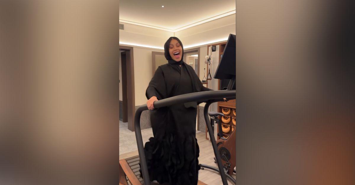 image of The rapper continued performing from the floor.