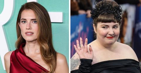 split photo of Allison Williams & Lena Dunham