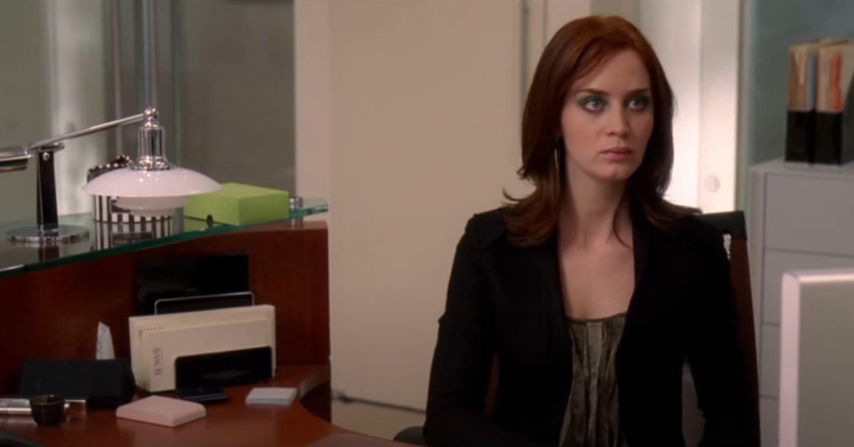 image of Emily Blunt's character rises from assistant to executive at a 'Runway' partner brand.