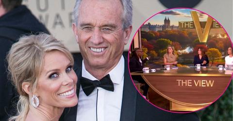 split photo Cheryl Hines, RFK Jr. and 'The View' hosts.