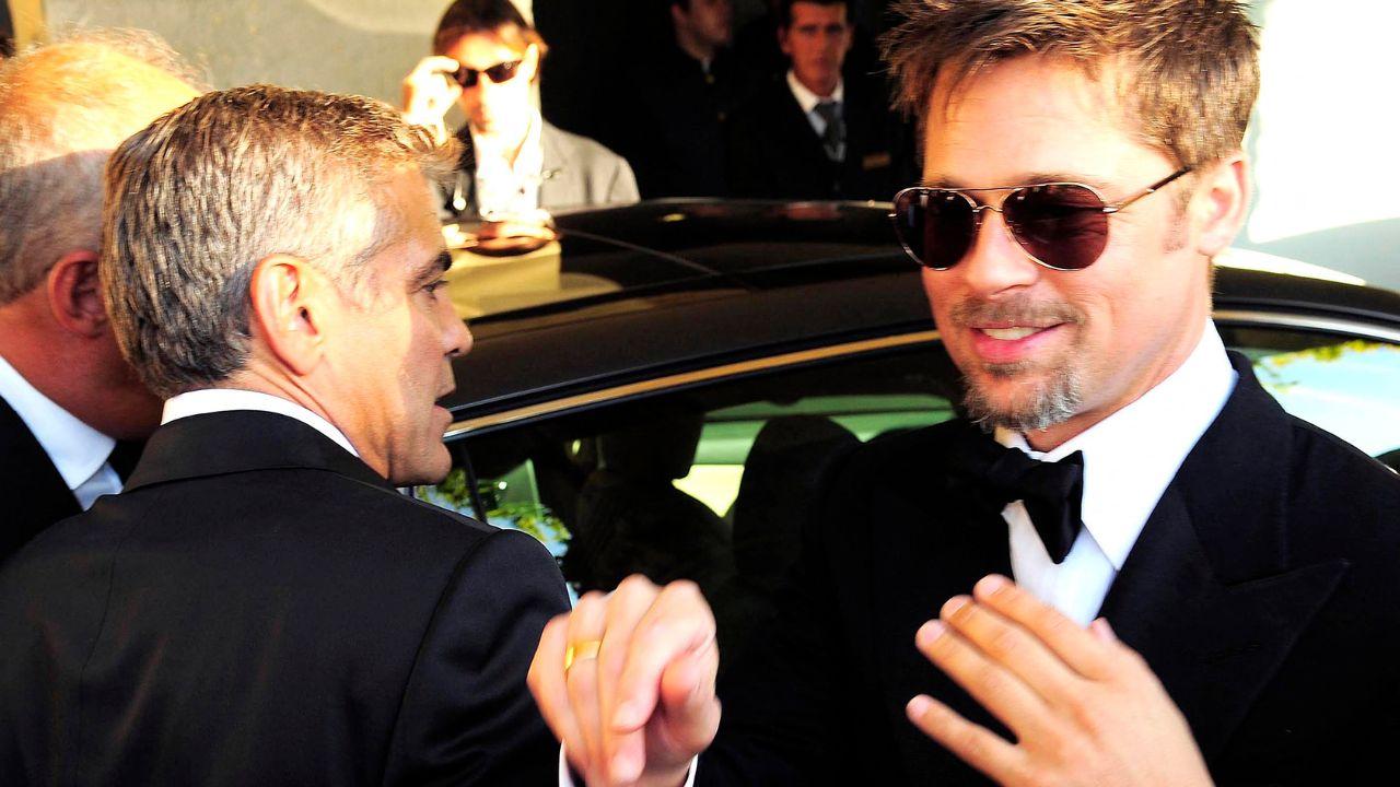 Image of Brad Pitt and George Clooney reunited onscreen in 2024's 'Wolfs,' more than 20 years after beginning their 'Ocean's' partnership.