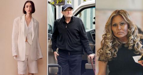 Image of Lily Collins, Phil Collins, and Orianne Cevey