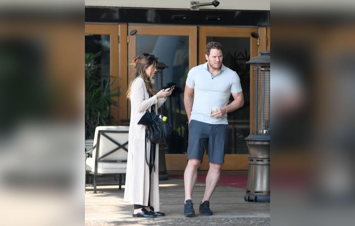 EXCLUSIVE: Chris Pratt and Katherine Schwarzenegger meet up with Arnold Schwarzenegger and girlfriend Heather Milligan