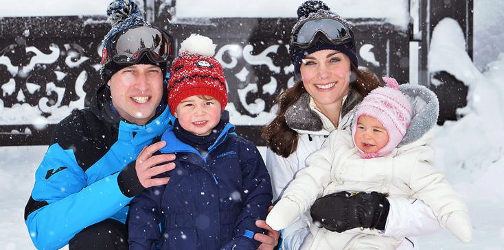 kate middleton prince william skiing george charlotte