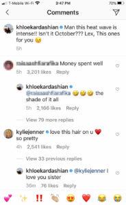 Khloe Kardashian Instagram Comments