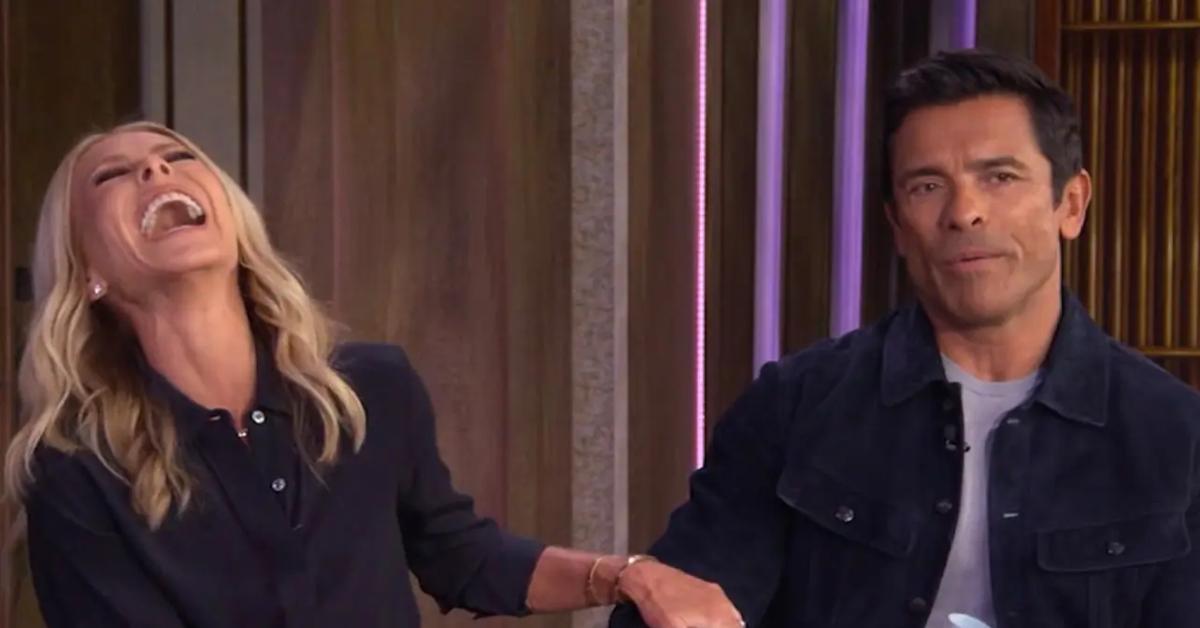 Image of Kelly Ripa laughed at the idea of her and Mark Consuelos competing against one another.