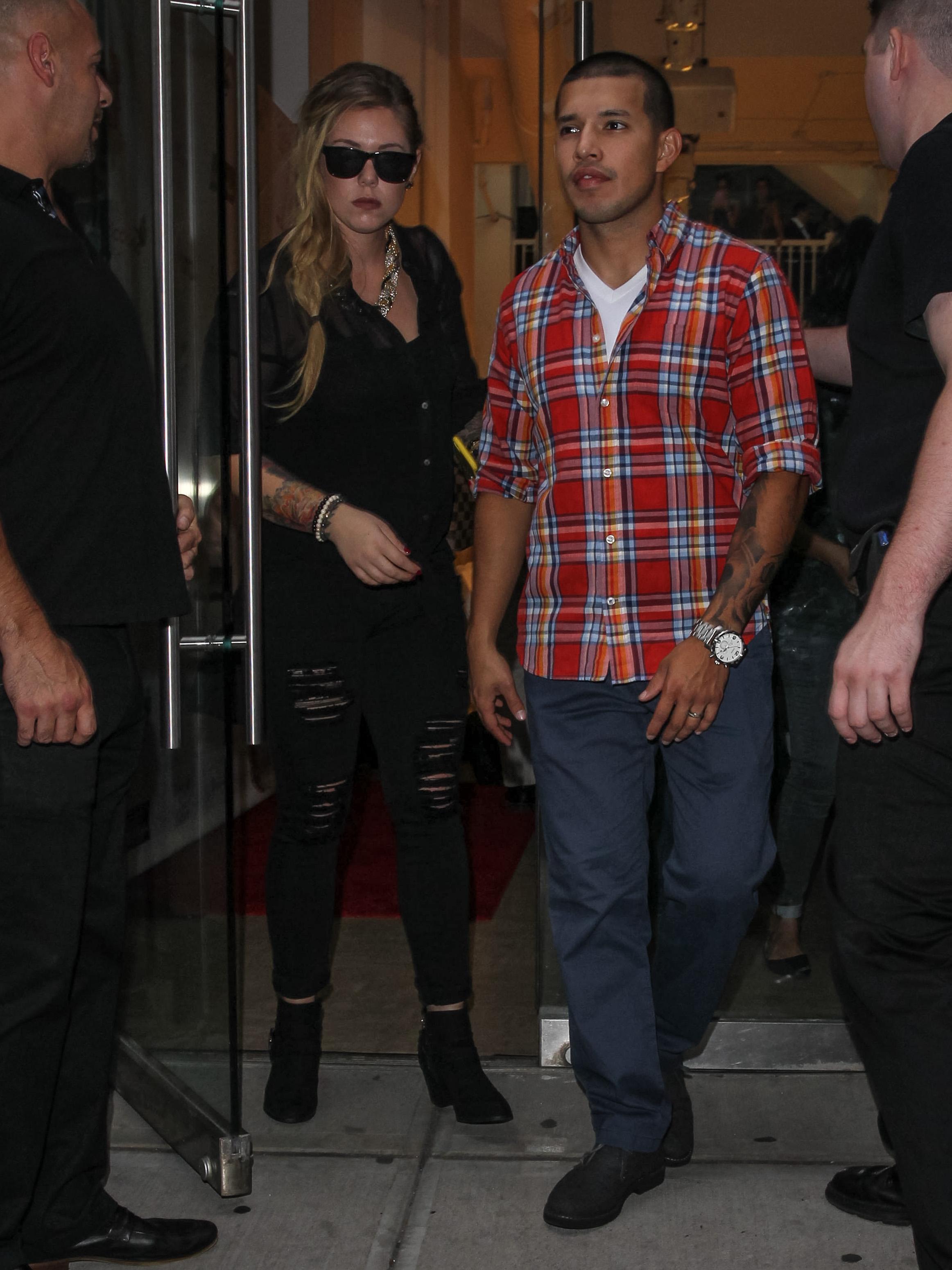 Kailyn Lowry and Javi Marroquin leaving fashion show in Soho