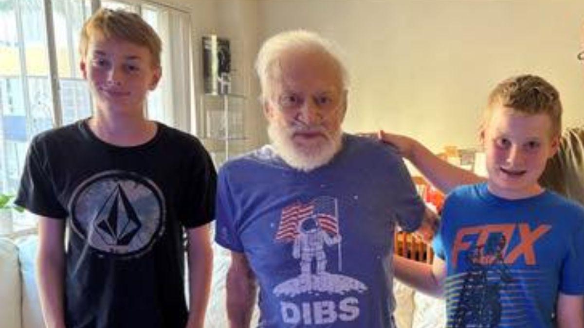 image of The astronaut celebrated his 96th birthday with family.