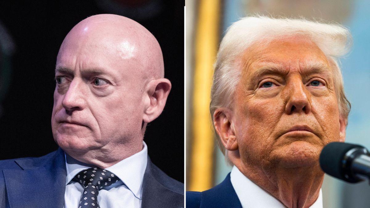 Image of Senator Mark Kelly answered questions from 'TMZ' in Washington, D.C., about whether a future Democratic president would reverse parts of Donald Trump's proposed White House plans.