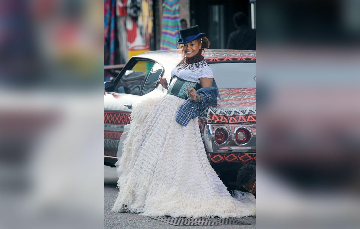 Janet jackson films new music video 4