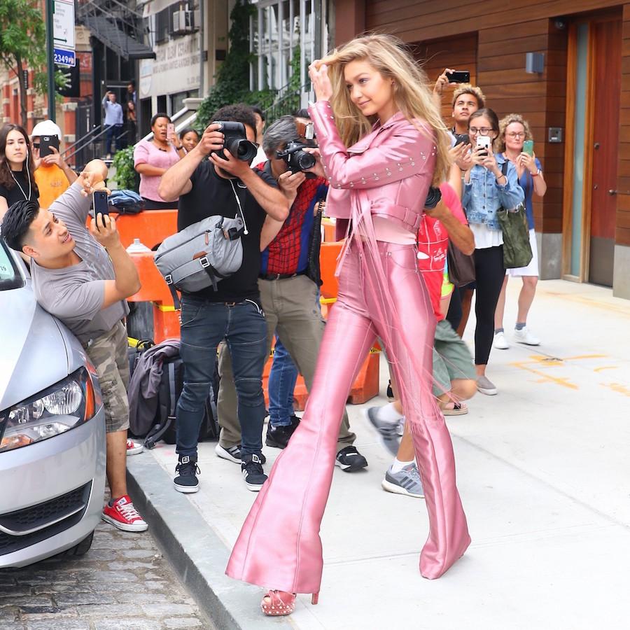 A glam Gigi Hadid is pretty in pink!