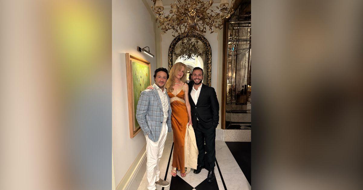 image of She posed with pianist Vlad Bakhanov and other guests.