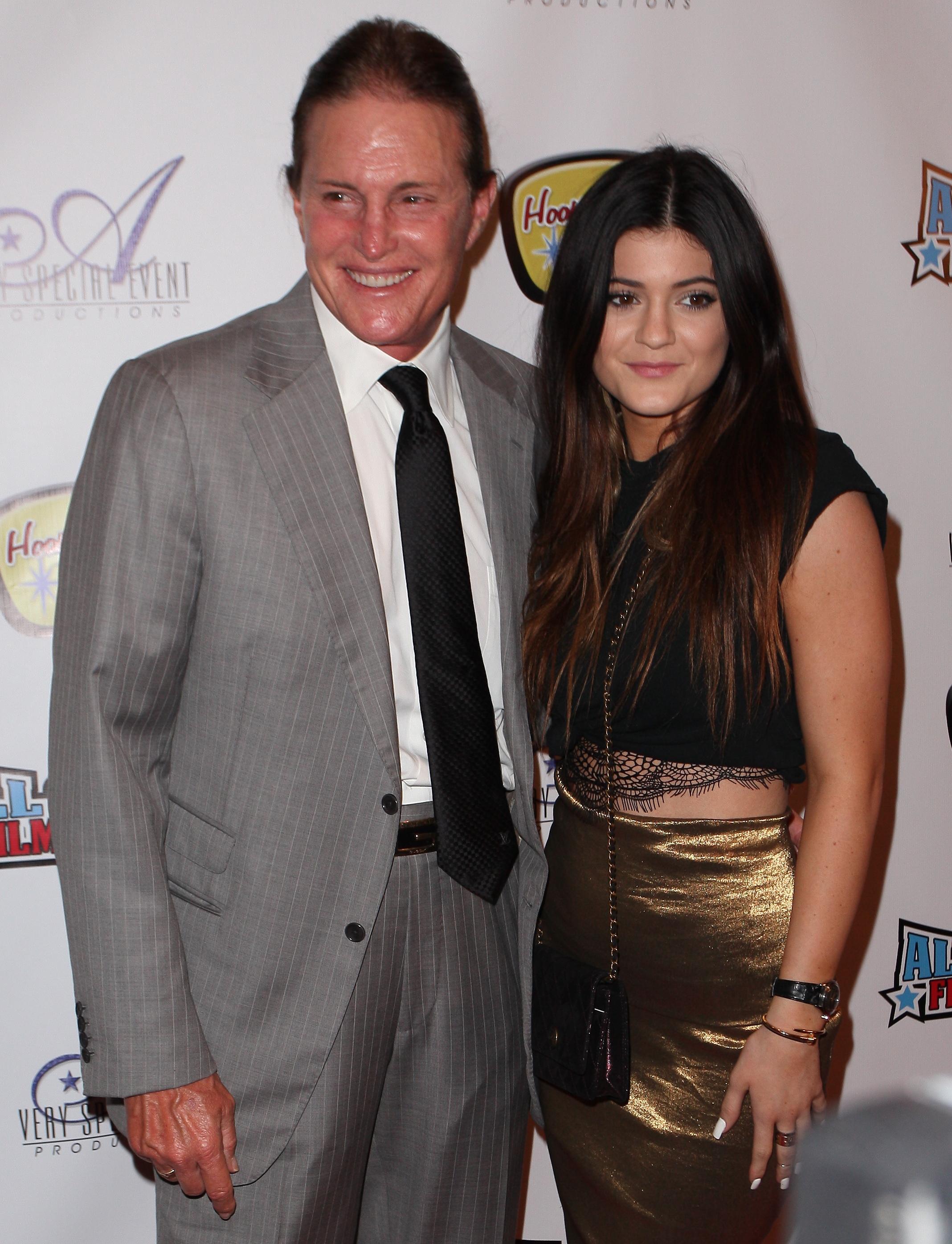 Bruce and Kylie Jenner walk the red carpet as Bruce is presented with Legendary Athletes Award in North Hollywood, CA