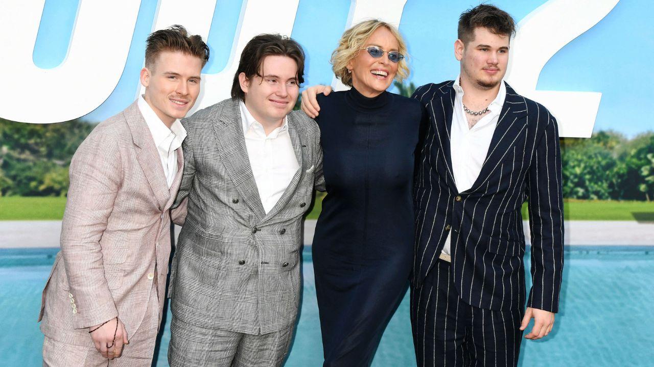 Photo of Sharon Stone is a proud mom of three boys.