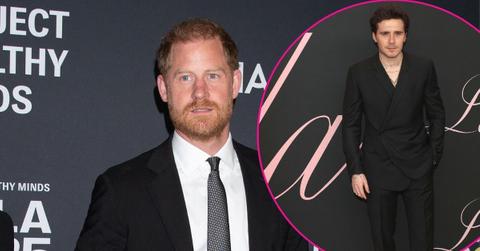 image of prince harry inset of Brooklyn Beckham
