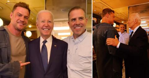 Photos of Joe Biden, Hunter Biden and Alan Ritchson