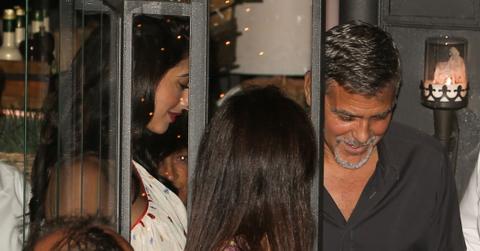 George Clooney Amal Clooney Twins Italy Photos Long