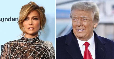 Composite photo of Jennifer Lopez and Donald Trump
