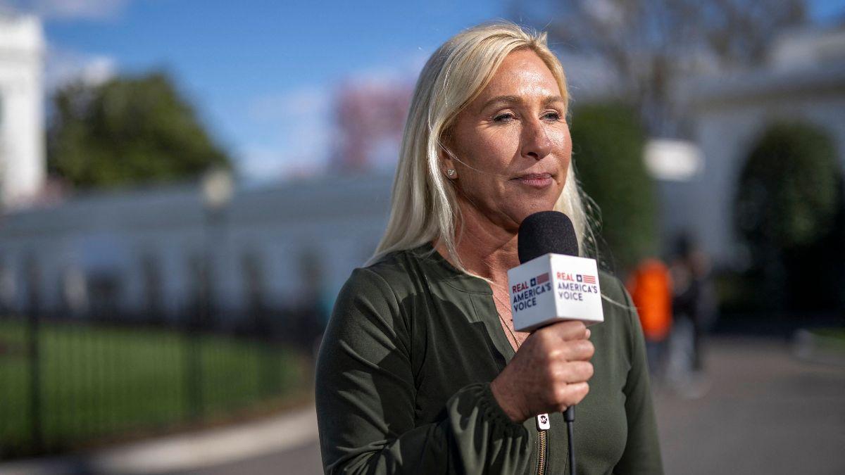 Image of Marjorie Taylor Greene has turned on Trump in recent years after previously being a MAGA supporter.