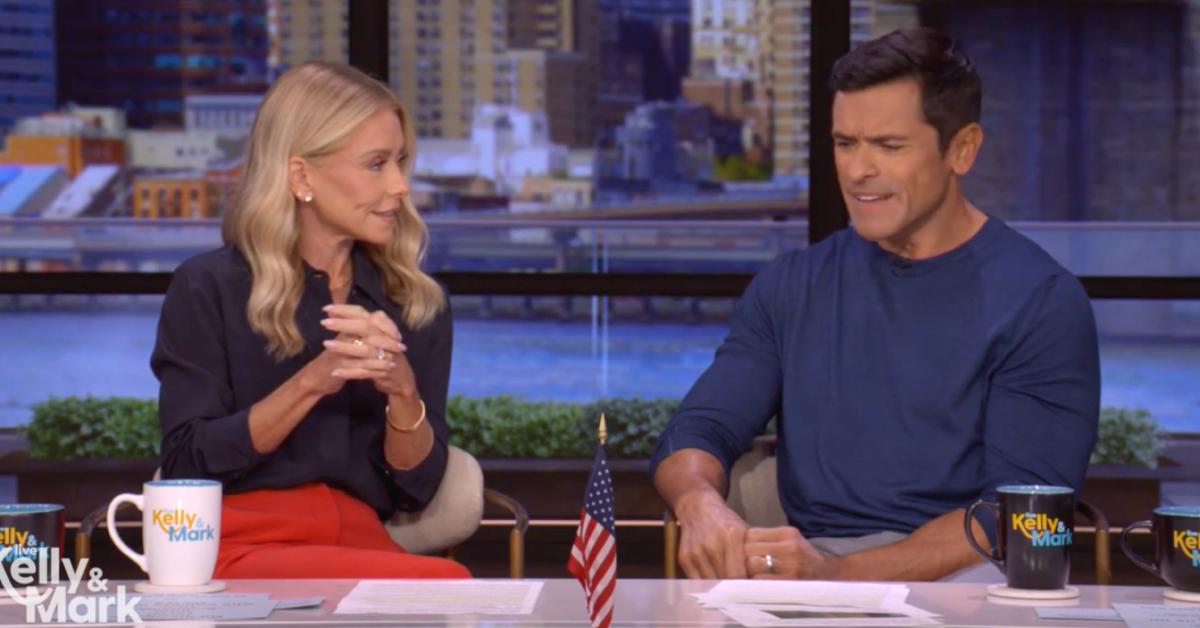 Image of Kelly Ripa stunned her husband, Mark Consuelos, with her 'herpes' comment.