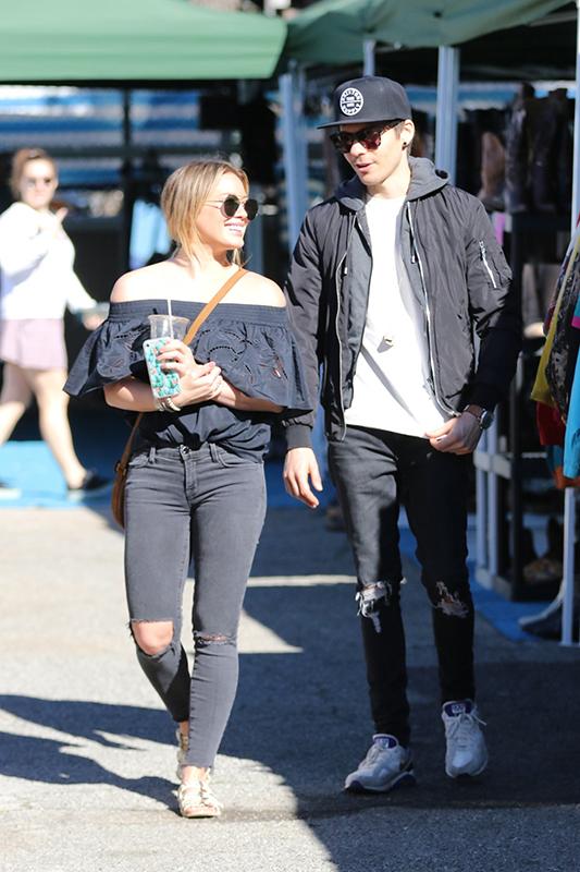 Hilary Duff can&#8217;t contain her smile while out with her new beau Matthew Koma