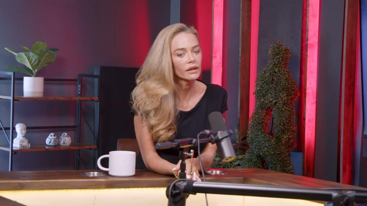 image of Denise Richards alleged on Bunnie Xo’s podcast that she experienced an ‘abusive marriage’ with ex-husband Aaron Phypers.