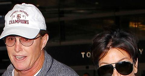 Kris and Bruce Jenner hold hands at LAX