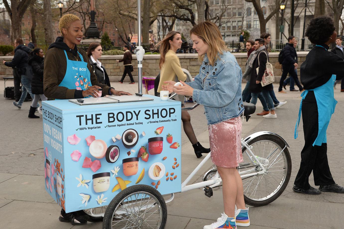 Katharine McPhee Checking out The Body Shops new Body Yogurts