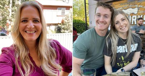 sister wives star christine brown attends stepson logan browns wedding pp