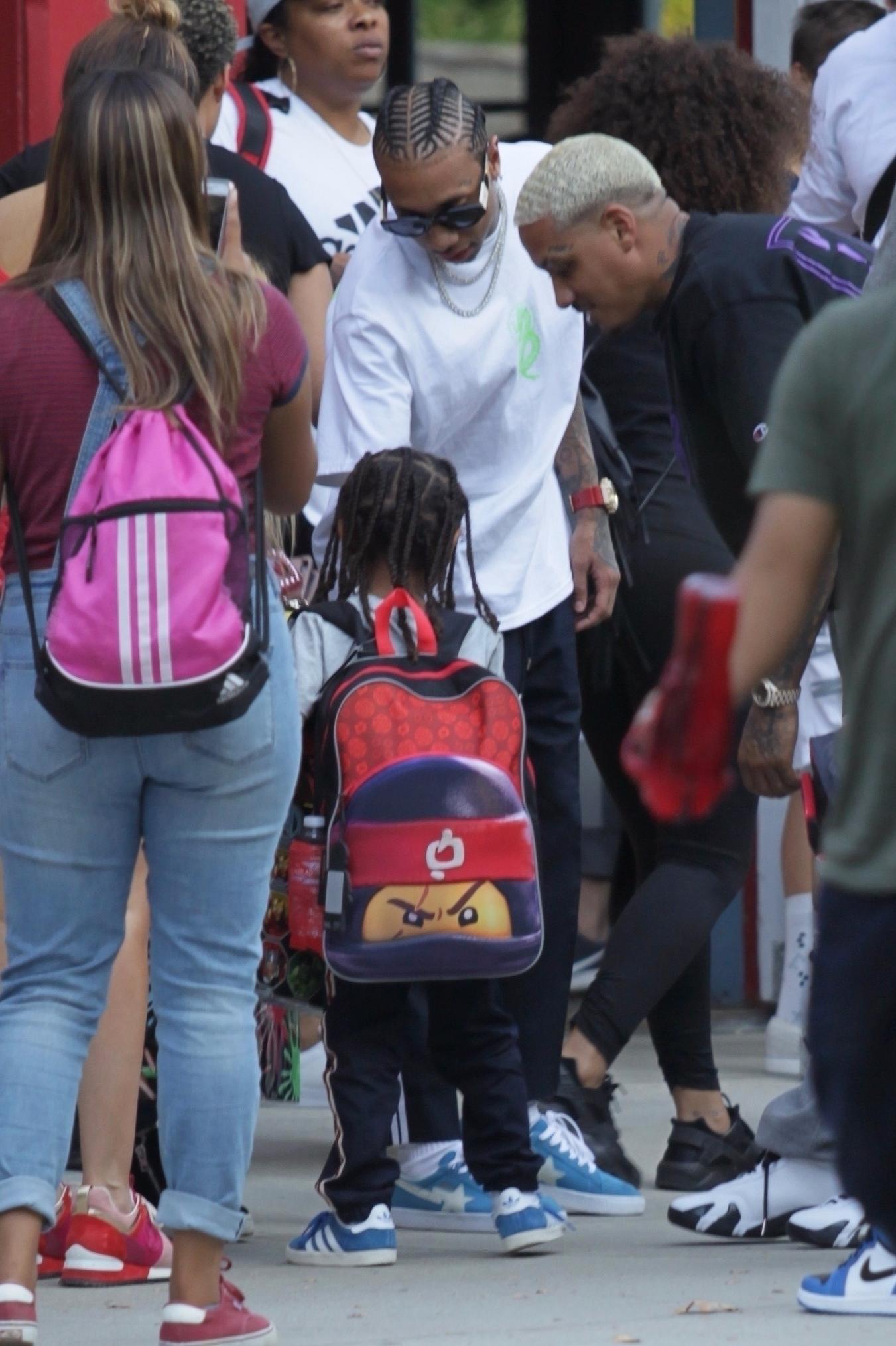 *EXCLUSIVE* Blac Chyna and Tyga take their son King to Six Flags for his birthday