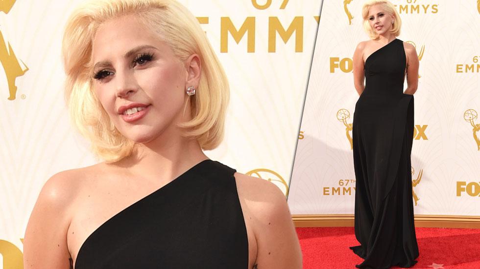 Lady gaga 2015 emmy red carpet