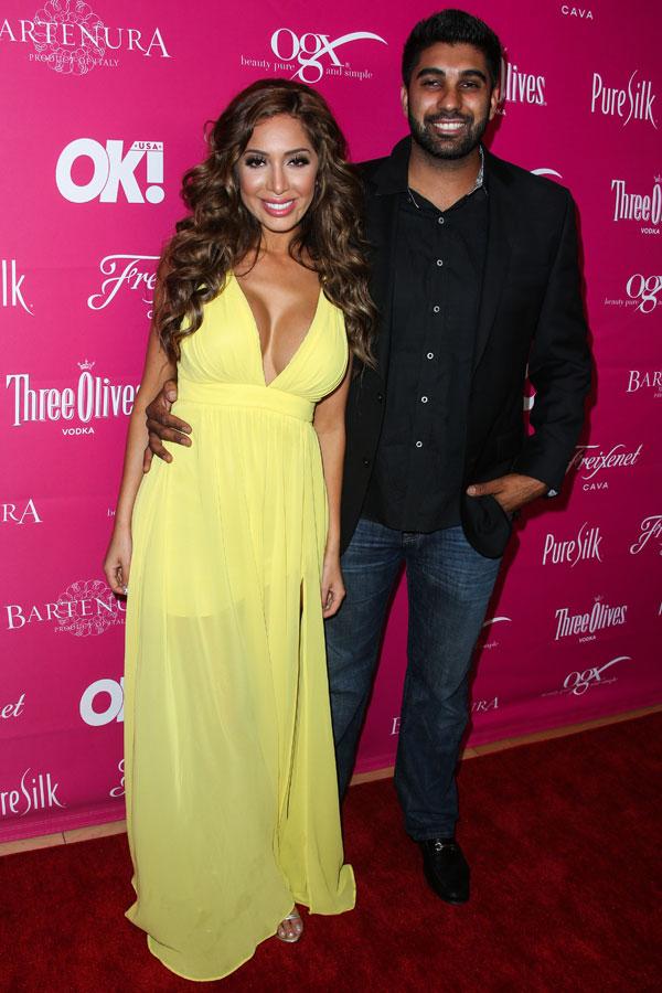 farrah abraham kissing simon saran at the ok magazine party