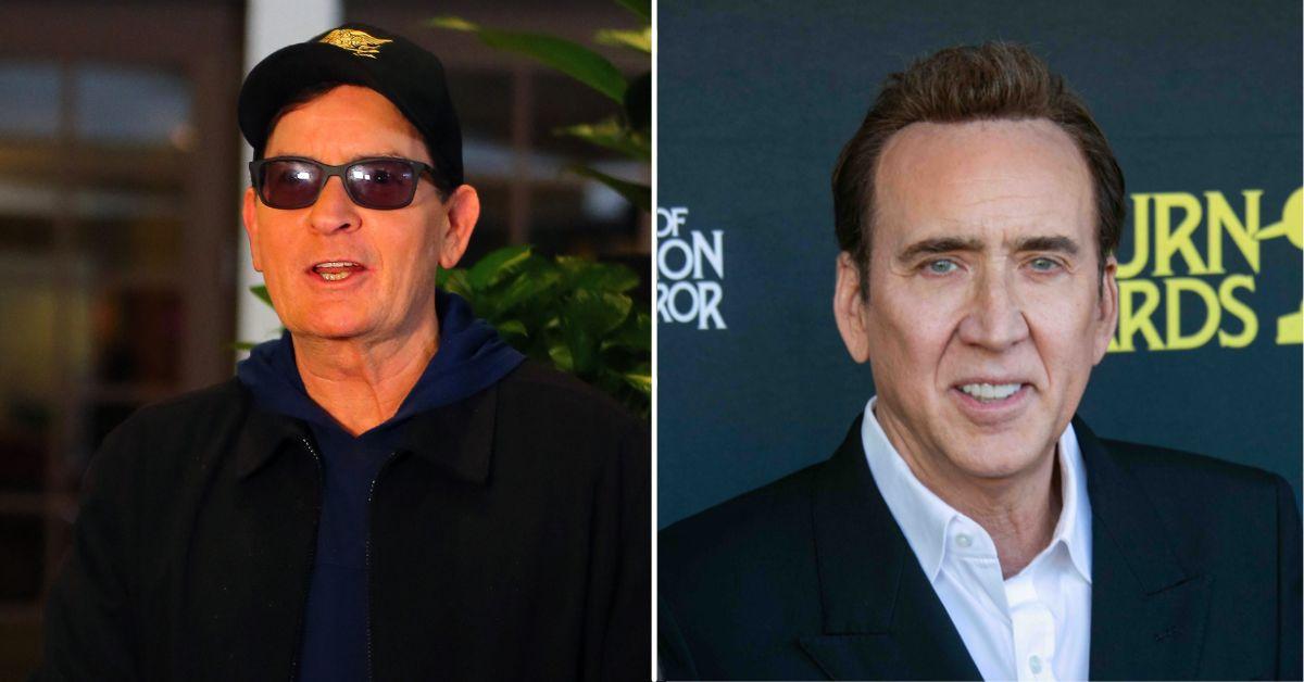 Composite Photos of Charlie Sheen and Nicholas Cage